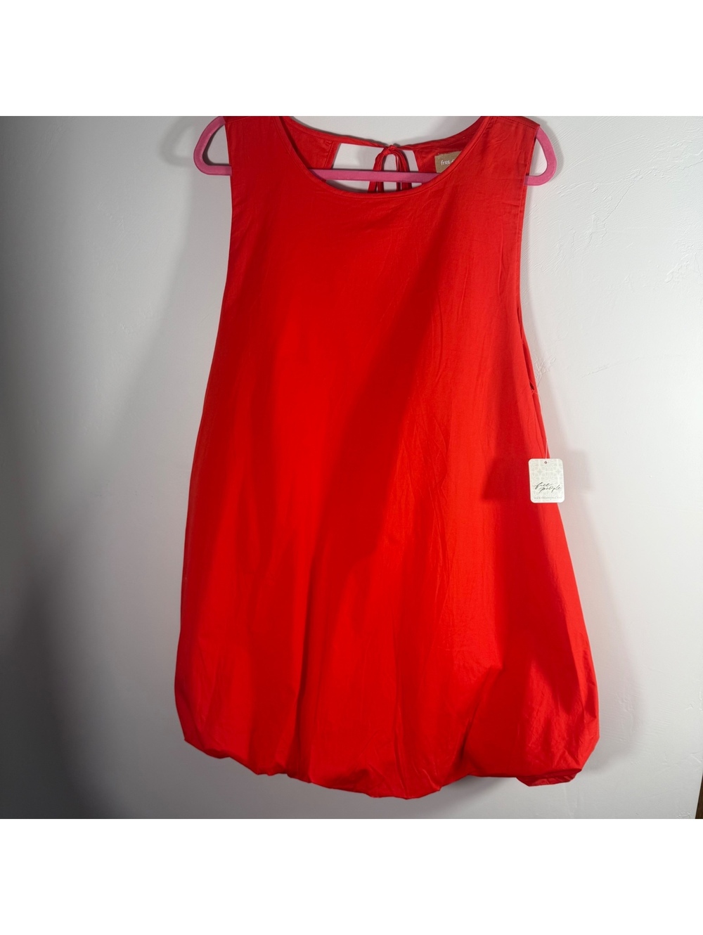 Free People Free-est Cherry Tomato Red Bubble Hem Mini Dress | M